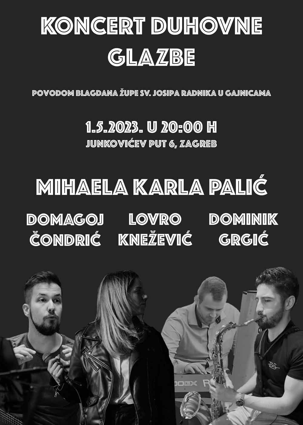 Koncert duhovne glazbe 1. svibnja u 20 h