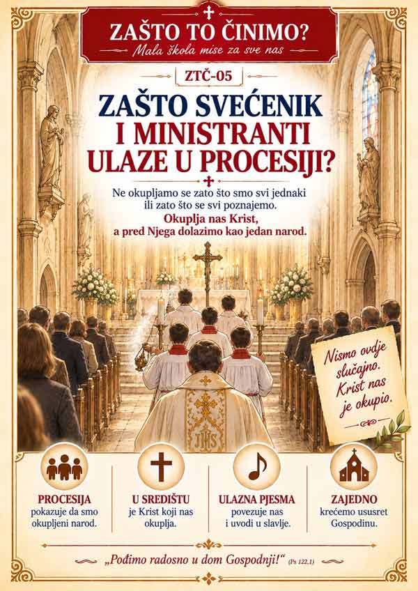 ZTČ - Zašto svećenik i ministranti ulaze u procesiji?