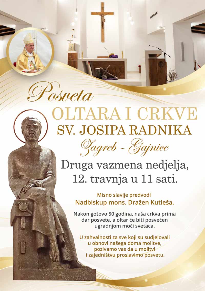 POSVETA OLTARA I CRKVE!